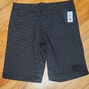 Striped Black Men's 36 Shorts, NWT